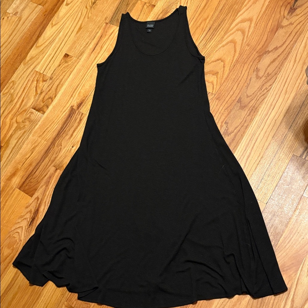 EILEEN FISHER Women’s Viscose-Jersey Scoop-Neck Long Dress; Size Large